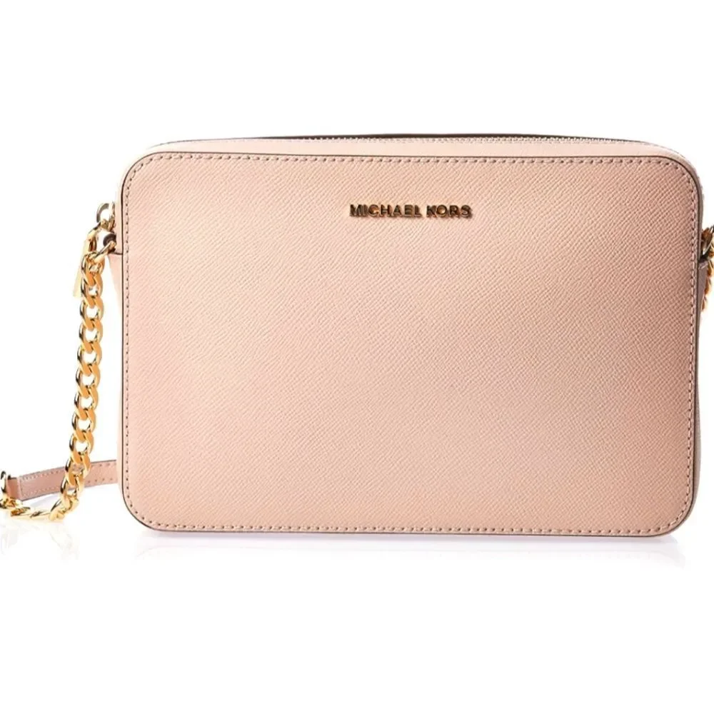 Michael Kors Jet Set Large East/West Crossbody Bag-‎ Pink